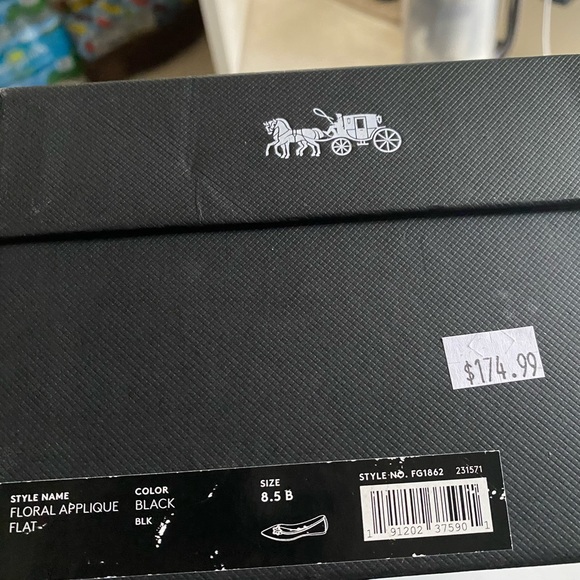 Coach Leather Floral Appliqué Flats - Picture 2 of 3